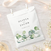 Greenery Eucalyptus Watercolor Wedding Geschenktütchen (Ausgeschnitten)