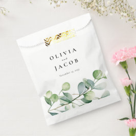 Greenery Eucalyptus Watercolor Wedding Geschenktütchen