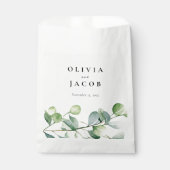 Greenery Eucalyptus Watercolor Wedding Geschenktütchen (Vorderseite)