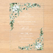 Greenery Eucalyptus Wedding Acryleinladungen (Vorderseite)