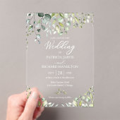 Greenery Eucalyptus Wedding Acryleinladungen (Insitu (Handheld))