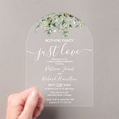 Greenery Eucalyptus Wedding Acryleinladungen (Insitu (Handheld))