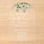 Greenery Eucalyptus Wedding Acryleinladungen (Vorderseite)