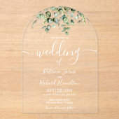 Greenery Eucalyptus Wedding Acryleinladungen (Vorderseite)