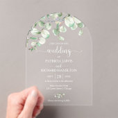 Greenery Eucalyptus Wedding Acryleinladungen (Insitu (Handheld))