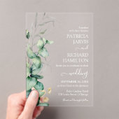 Greenery Eucalyptus Wedding Acryleinladungen (Insitu (Handheld))