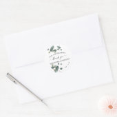 Greenery Eucalyptus Wedding Danke Classic Roun Runder Aufkleber (Umschlag)