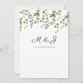 Greenery Eucalyptus Wedding Einladung (Rückseite)