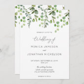 Greenery Eucalyptus Wedding Einladung (Vorne/Hinten)
