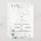 Greenery Eucalyptus Wedding Einladung (Vorne/Hinten)