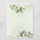Greenery Eucalyptus Wedding Einladung (Rückseite)