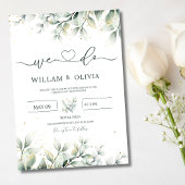 Greenery Eucalyptus Wedding Einladung Blumenhochze