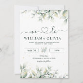 Greenery Eucalyptus Wedding Einladung Blumenhochze (Vorderseite)
