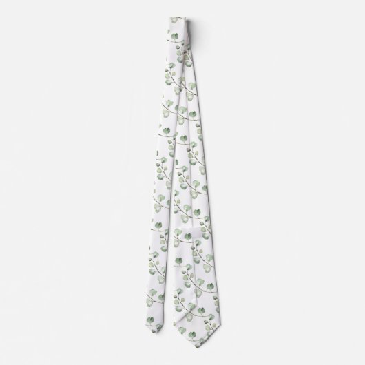 Greenery Eucalyptus Wedding Krawatte (Rückseite)