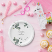 Greenery Eucalyptus Wedding Paper Plate Pappteller (Party)