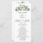 Greenery Eucalyptus Wedding Programm (Vorne/Hinten)