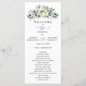 Greenery Eucalyptus Wedding Programm (Vorderseite)