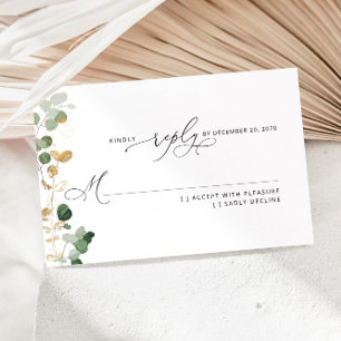 Greenery eucalyptus wedding RSVP