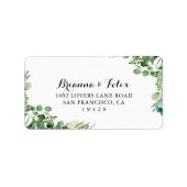 Greenery Eucalyptus Wedding RSVP Adressetikett (Vorne)