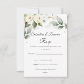 Greenery Eucalyptus Wedding RSVP-Karte RSVP Karte (Vorderseite)