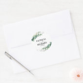 Greenery Eucalyptus Wedding Runder Aufkleber (Umschlag)