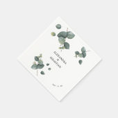 Greenery Eucalyptus Wedding Serviette (Ecke)