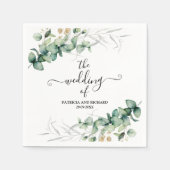 Greenery Eucalyptus Wedding Serviette (Vorderseite)
