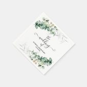 Greenery Eucalyptus Wedding Serviette (Ecke)
