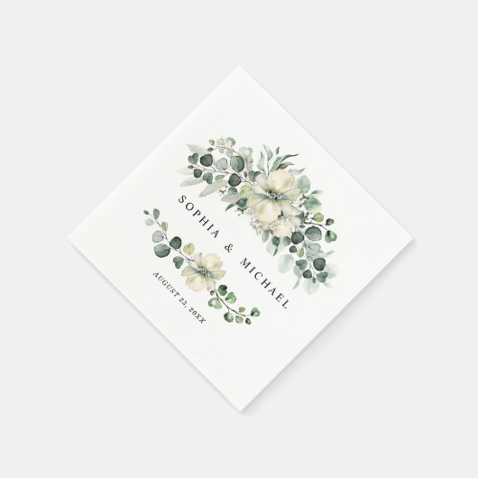 Greenery Eucalyptus Wedding Serviette (Ecke)