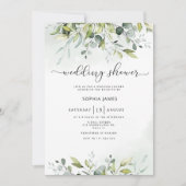 Greenery eucalyptus wedding shower invitation einladung (Vorderseite)