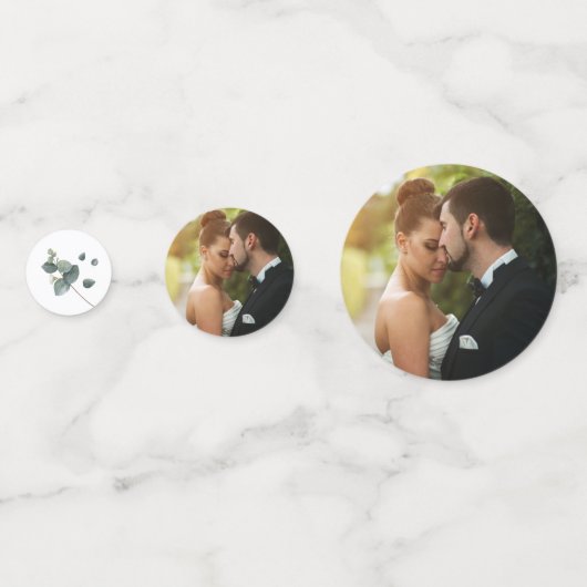 Greenery Eucalyptus Wedding Table Deco Confetti Konfetti (Vorderseiten)