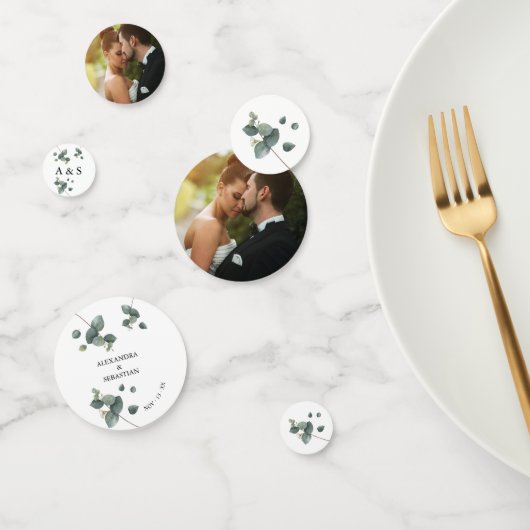 Greenery Eucalyptus Wedding Table Deco Confetti Konfetti (Gruppe)