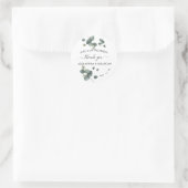 Greenery Eucalyptus Wedding Vielen Dank Runder Aufkleber (Tasche)