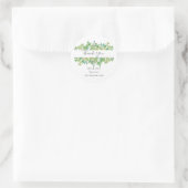 Greenery Eucalyptus Wedding Vielen Dank Runder Aufkleber (Tasche)