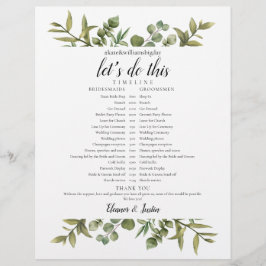 Greenery Eucalyptus Wedding Zeitplan Zeitleiste