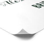 Greenery Eucalyptus Welcome Brautparty Sign Poster (Ecke)