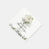 Greenery Eucalyptus White Pumpkin Erntedank Serviette (Ecke)