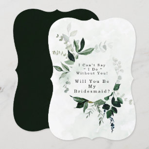 Greenery Eucalyptus wird meine Bridesmaid sein Einladung