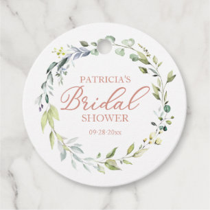 Greenery Eucalyptus Wreath Brautparty Favor Tag Geschenkanhänger