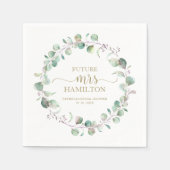 Greenery Eucalyptus Wreath Brautparty Napkins Serviette (Vorderseite)