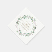 Greenery Eucalyptus Wreath Brautparty Napkins Serviette (Ecke)