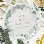 Greenery Eucalyptus Wreath Brautparty Paper Pla Pappteller<br><div class="desc">Greenery Eucalyptus Wreath Brautparty Paper Plate</div>