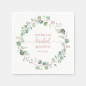 Greenery Eucalyptus Wreath Brautparty Serviette (Vorderseite)