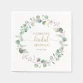 Greenery Eucalyptus Wreath Brautparty Serviette (Vorderseite)