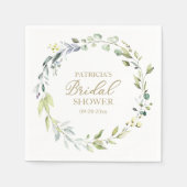 Greenery Eucalyptus Wreath Brautparty Serviette (Vorderseite)