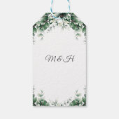 Greenery Eucalyptus Wreath Wedding Vielen Dank Geschenkanhänger (Rückseite)