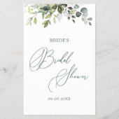 Greenery Eucalyptus würde sie eher Bridal Game Flyer (Hinten)