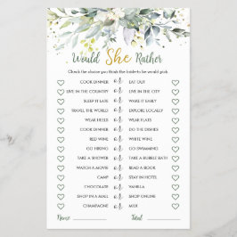 Greenery Eucalyptus würde sie eher Bridal Game Flyer