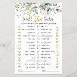 Greenery Eucalyptus würde sie eher Bridal Game Flyer