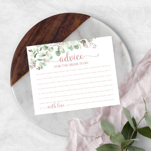 Greenery Eukalyptus Brautparty Advice Cards Postkarte